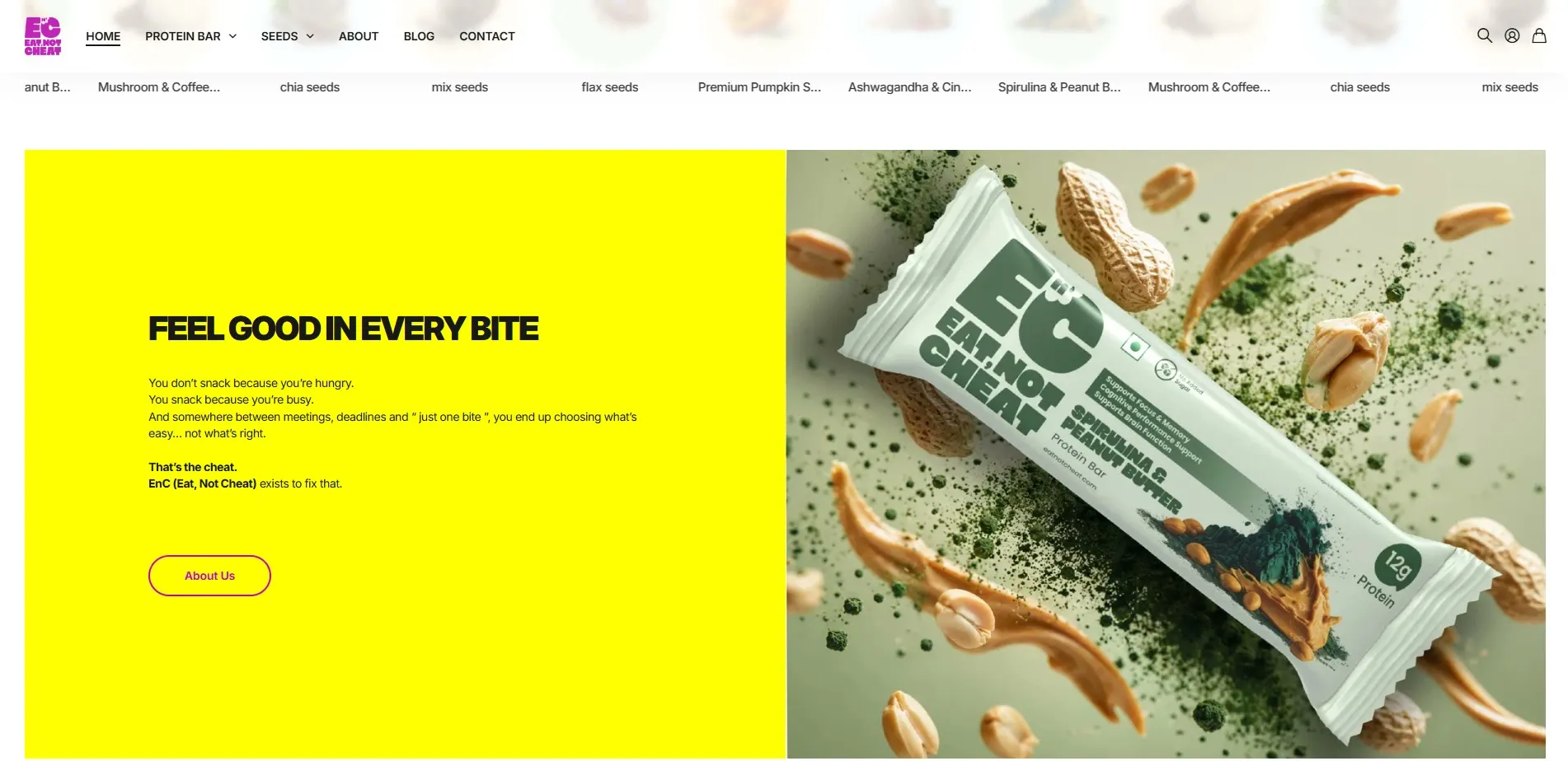 Eat Not Cheat website designed and built by Red Dot Consultancy, home on desktop