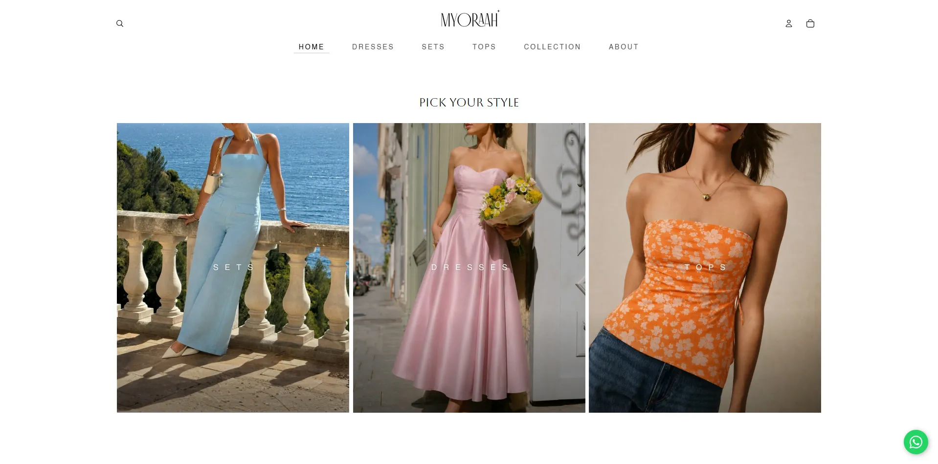 Myoraah website designed and built by Red Dot Consultancy, styles on desktop