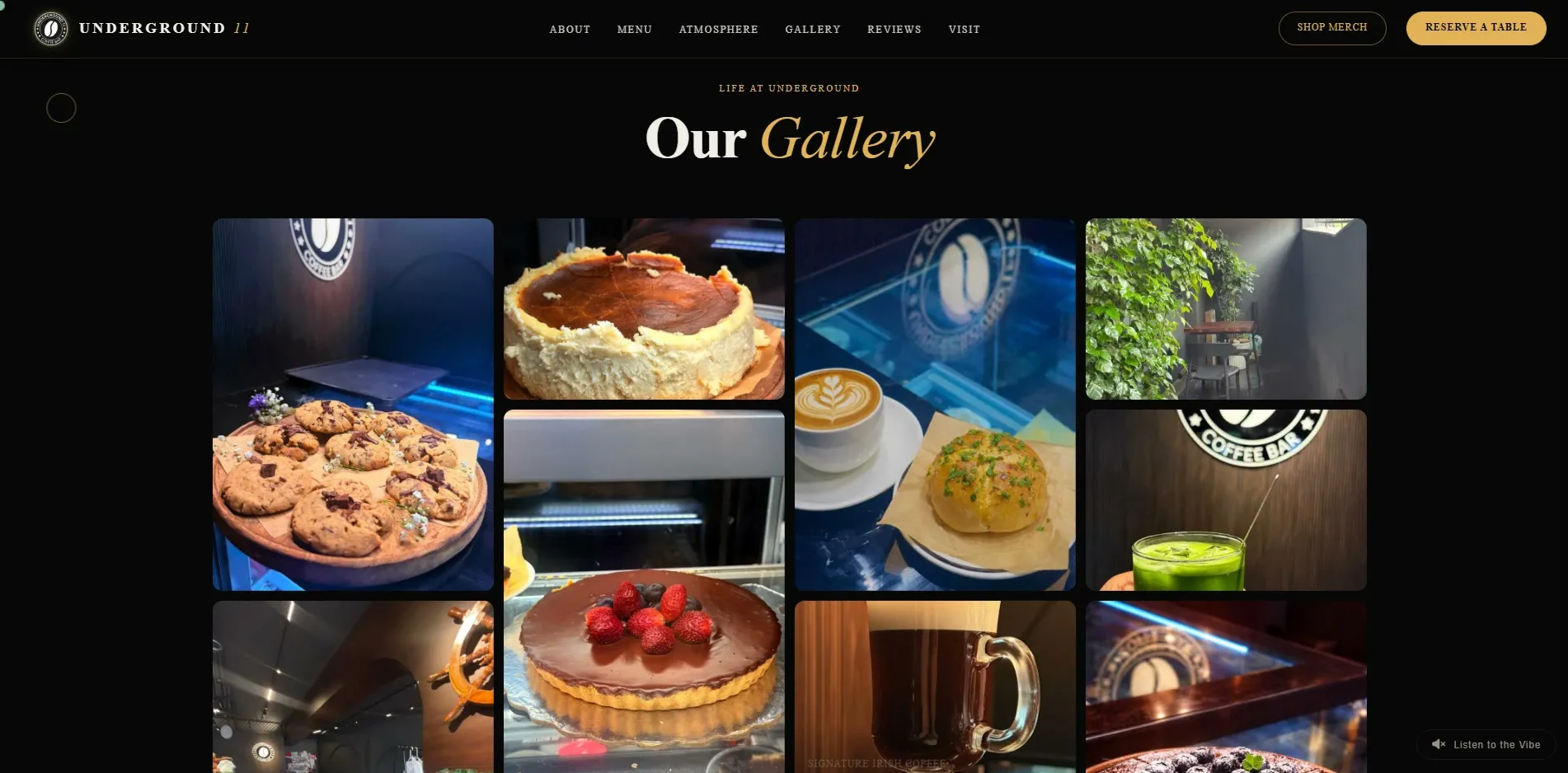 Underground 11 website designed and built by Red Dot Consultancy, gallery on desktop